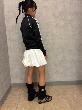 「アイテム（レッグウォーマー）」を使った、sorさん（キッズ・155cm）の秋コーディネート