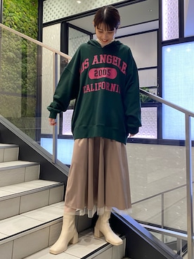 「AS KNOW AS PINKY（アズノゥアズピンキー）のアイテム」を使った、tomomiさん（レディース・163cm）の秋コーディネート