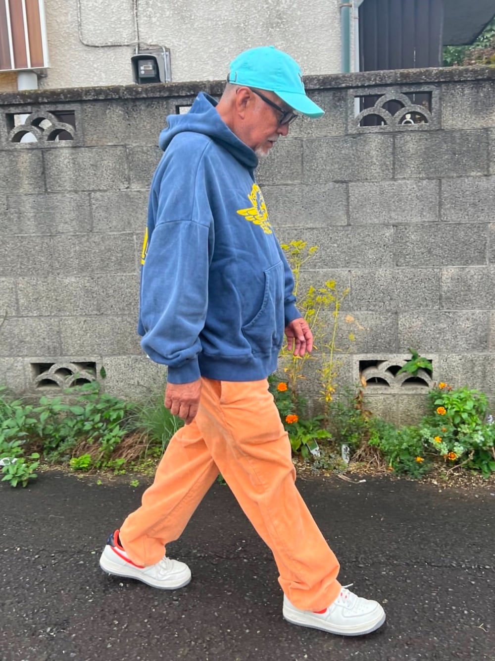 SUPREME グラデーションパンツ ネイビー/オレンジ SUPREME グラデーションパンツ ネイビー/オレンジ