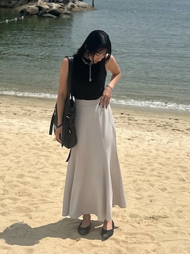 「GU（ジーユー）のアイテム（パンプス）」を使った、ナナエさん（レディース・162cm）の夏コーディネート