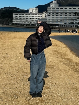 「アイテム（ジャケット/アウター）」を使った、ナナエさん（レディース・163cm）の春コーディネート