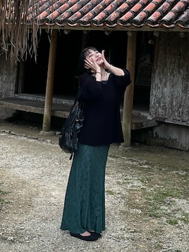 「アイテム（キャミソール）」を使った、ナナエさん（レディース・163cm）の秋コーディネート