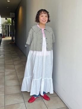 「重ね着」｜Dot&Stripes CHILDWOMANさん（レディース・156cm）の夏コーディネート