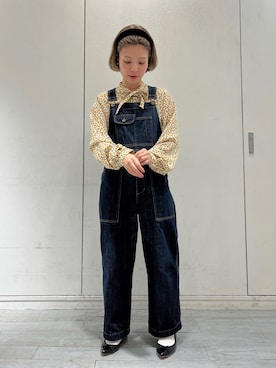 「アイテム（オールインワン・サロペット）」を使った、Dot&Stripes CHILDWOMANさん（レディース・149cm）の秋コーディネート
