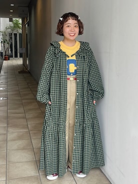 「アイテム（チノパンツ）」を使った、Dot&Stripes CHILDWOMANさん（レディース・150cm）の秋コーディネート