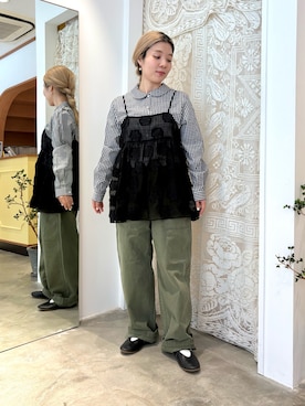 Dot&Stripes CHILDWOMANさん（レディース・149cm）の春コーディネート