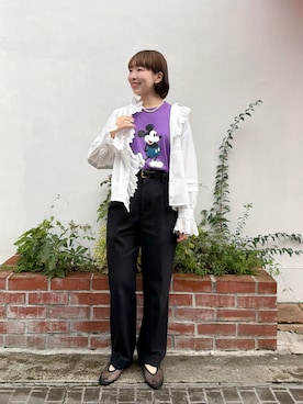 「センタープレス」｜Dot&Stripes CHILDWOMANさん（レディース・154cm）の夏コーディネート