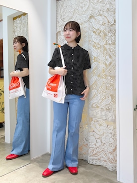 「丸襟」｜Dot&Stripes CHILDWOMANさん（レディース・154cm）の春コーディネート