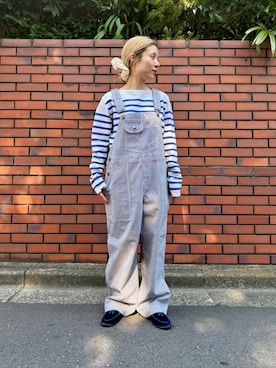 「アイテム（オールインワン・サロペット）」を使った、Dot&Stripes CHILDWOMANさん（レディース・149cm）の秋コーディネート