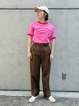 「CHILD WOMAN（チャイルドウーマン）のアイテム」を使った、Dot&Stripes CHILDWOMANさん（レディース・160cm）の夏コーディネート