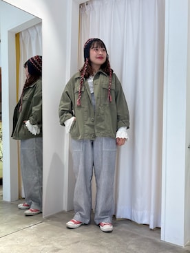 「アイテム（オールインワン・サロペット）」を使った、Dot&Stripes CHILDWOMANさん（レディース・160cm）の冬コーディネート