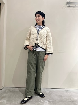「秋」｜「アイテム（バレエシューズ）」を使った、Dot&Stripes CHILDWOMANさん（レディース・168cm）の秋コーディネート