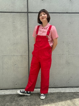 「アイテム（サロペット/オーバーオール）」を使った、Dot&Stripes CHILDWOMANさん（レディース・160cm）の夏コーディネート