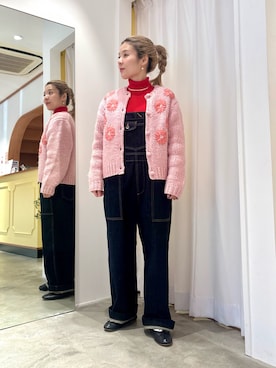 「アイテム（オールインワン・サロペット）」を使った、Dot&Stripes CHILDWOMANさん（レディース・149cm）の冬コーディネート