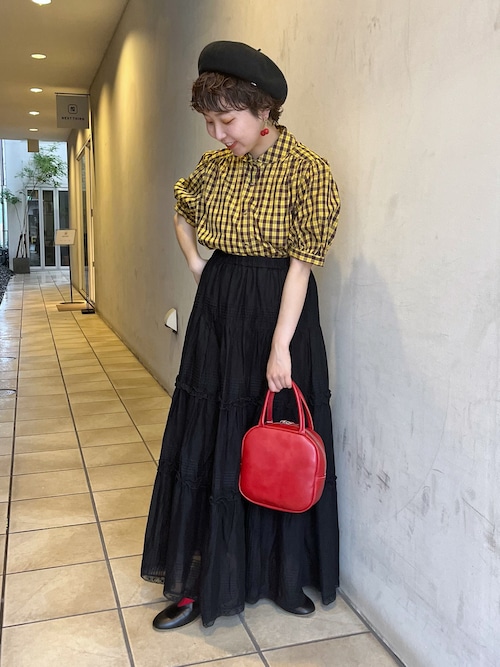 CHILD WOMAN/チェックブラウス CHILD WOMAN ブラウス シャツ 60sミニチェック フリルブラウス