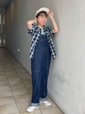 「アイテム（オールインワン・サロペット）」を使った、Dot&Stripes CHILDWOMANさん（レディース・150cm）の夏コーディネート