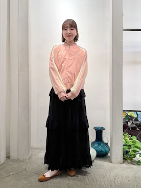 「アイテム（スカジャン）」を使った、Dot&Stripes CHILDWOMANさん（レディース・154cm）の秋コーディネート