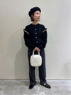 「アイテム（イヤリング）」を使った、Dot&Stripes CHILDWOMANさん（レディース・149cm）の秋コーディネート