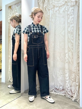 「アイテム（サロペット/オーバーオール）」を使った、Dot&Stripes CHILDWOMANさん（レディース・149cm）の夏コーディネート