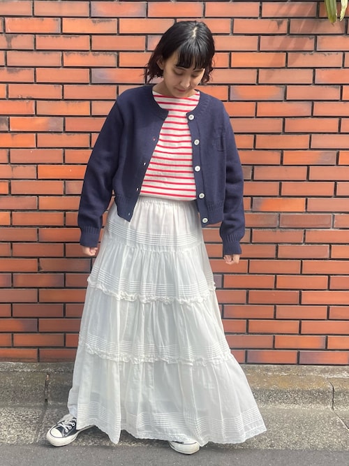 child woman ピンタック ティアードスカート Dot＆Stripes CHILD WOMAN（ドット＆ストライプス チャイルドウーマン
