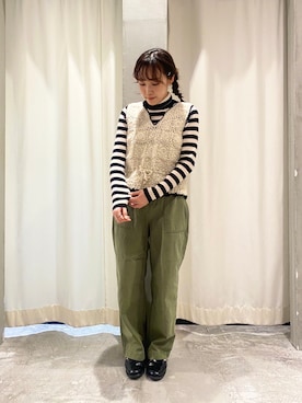 「ボーター」｜Dot&Stripes CHILDWOMANさん（レディース・158cm）の秋コーディネート