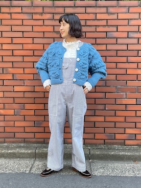 「アイテム（サロペット/オーバーオール）」を使った、Dot&Stripes CHILDWOMANさん（レディース・156cm）の秋コーディネート