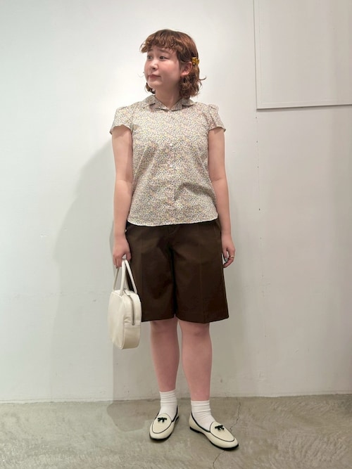 ICY LEATHER BOSTON 裏地チェックBAG（ハンドバッグ