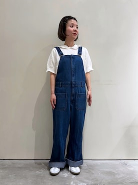 「アイテム（オールインワン・サロペット）」を使った、Dot&Stripes CHILDWOMANさん（レディース・149cm）の春コーディネート
