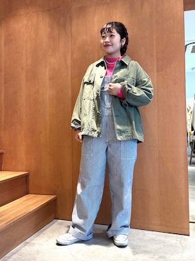 「アイテム（サロペット/オーバーオール）」を使った、Dot&Stripes CHILDWOMANさん（レディース・161cm）の秋コーディネート