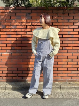 「アイテム（オールインワン・サロペット）」を使った、Dot&Stripes CHILDWOMANさん（レディース・160cm）の冬コーディネート