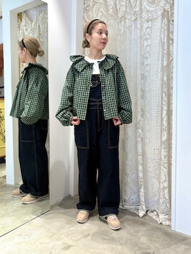 「アイテム（オールインワン・サロペット）」を使った、Dot&Stripes CHILDWOMANさん（レディース・149cm）の夏コーディネート