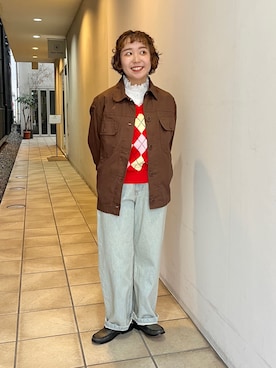 「アイテム（カバーオール）」を使った、Dot&Stripes CHILDWOMANさん（レディース・156cm）の冬コーディネート