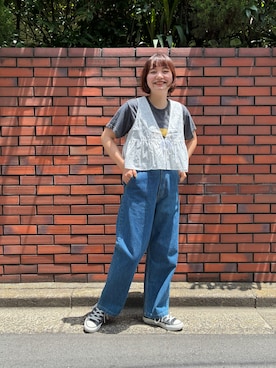 「アイテム（ベスト）」を使った、Dot&Stripes CHILDWOMANさん（レディース・160cm）の夏コーディネート