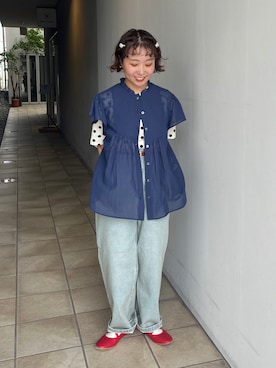 「アイテム（バレエシューズ）」を使った、Dot&Stripes CHILDWOMANさん（レディース・150cm）の夏コーディネート