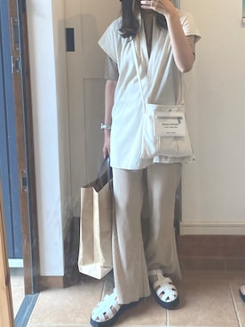 「ワントーンスタイル」｜sss✧さん（レディース・155cm）の夏コーディネート