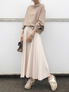 「GRL（グレイル）のプリーツスカート（スカート）」を使った、yurieさん（レディース・156cm）の秋コーディネート