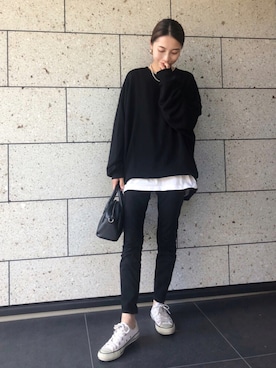 「GRL（グレイル）のアイテム（スウェット）」を使った、yurieさん（レディース・156cm）の秋コーディネート