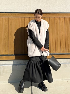 「rectangle（レクタングル）のアイテム」を使った、yurieさん（レディース・156cm）の秋コーディネート