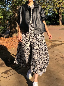 「Re:EDIT（リエディ）のアイテム（ブルゾン）」を使った、yurieさん（レディース・156cm）の秋コーディネート