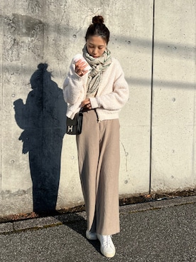 「MACPHEE（マカフィー）のアイテム（ジャケット/アウター）」を使った、yurieさん（レディース・156cm）の冬コーディネート