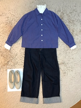 「PAR ICI（パーリッシィ）のアイテム（シャツ/ブラウス）」を使った、ばたこさん（レディース・158cm）の秋コーディネート