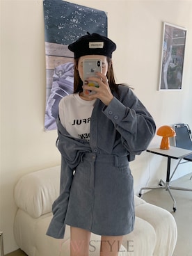 「秋冬」｜「アイテム（セットアップ）」を使った、dwstyle_storeさん（レディース・161cm）の秋コーディネート
