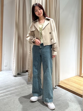 「FREE'S MART（フリーズマート）のアイテム（トレンチコート）」を使った、mayaさん（レディース・160cm）の春コーディネート