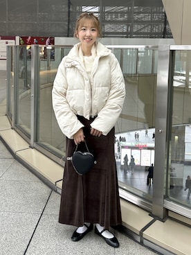 「FREE'S MART（フリーズマート）のアイテム（ブルゾン）」を使った、mayaさん（レディース・160cm）の冬コーディネート