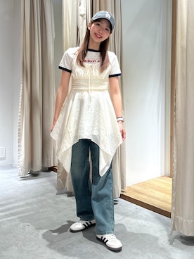 「Tシャツ×デニム」｜「アイテム（ワンピース/ドレス）」を使った、mayaさん（レディース・160cm）の春コーディネート