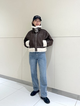 「FREE'S MART（フリーズマート）のアイテム（その他アウター）」を使った、mayaさん（レディース・160cm）の秋コーディネート