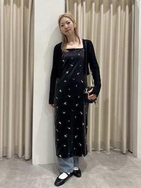 「FREE'S MART（フリーズマート）のアイテム（ワンピース）」を使った、mayaさん（レディース・160cm）の秋コーディネート