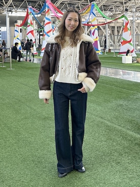 「FREE'S MART（フリーズマート）のアイテム（ブルゾン）」を使った、mayaさん（レディース・160cm）の冬コーディネート