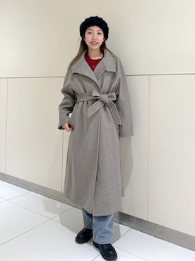 「FREE'S MART（フリーズマート）のアイテム（ステンカラーコート）」を使った、mayaさん（レディース・160cm）の秋コーディネート