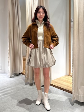 「FREE'S MART（フリーズマート）のアイテム（ブルゾン）」を使った、mayaさん（レディース・160cm）の冬コーディネート